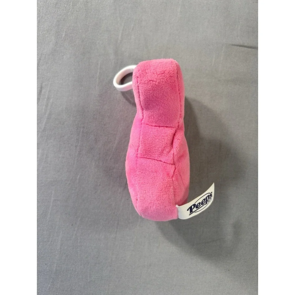 Peeps Brand Pink Bunny Keychain or Backpack Clip 4.25